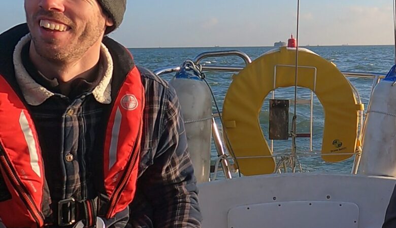 Peter and Gordon sailing in the Solent.